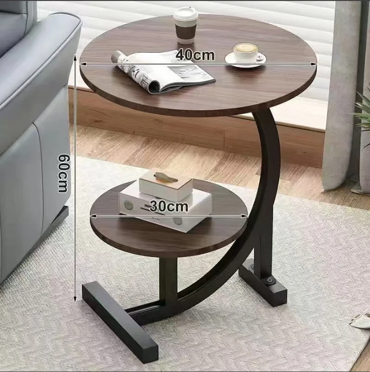 Table d'appoint design à 2 niveaux