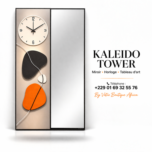KALEIDO TOWER — Miroir mural 3-en-1 design