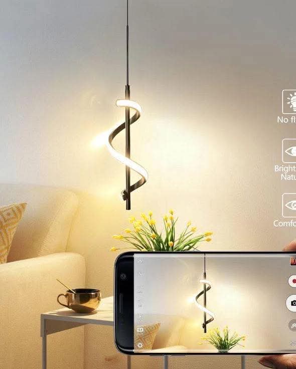 Suspension LED design spiralé