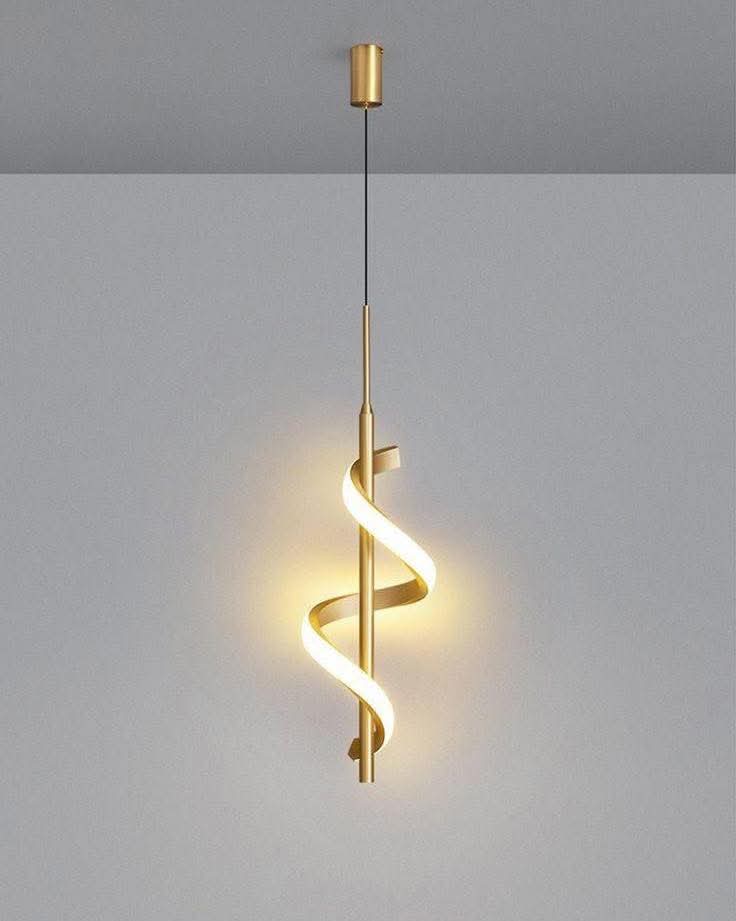 Suspension LED design spiralé