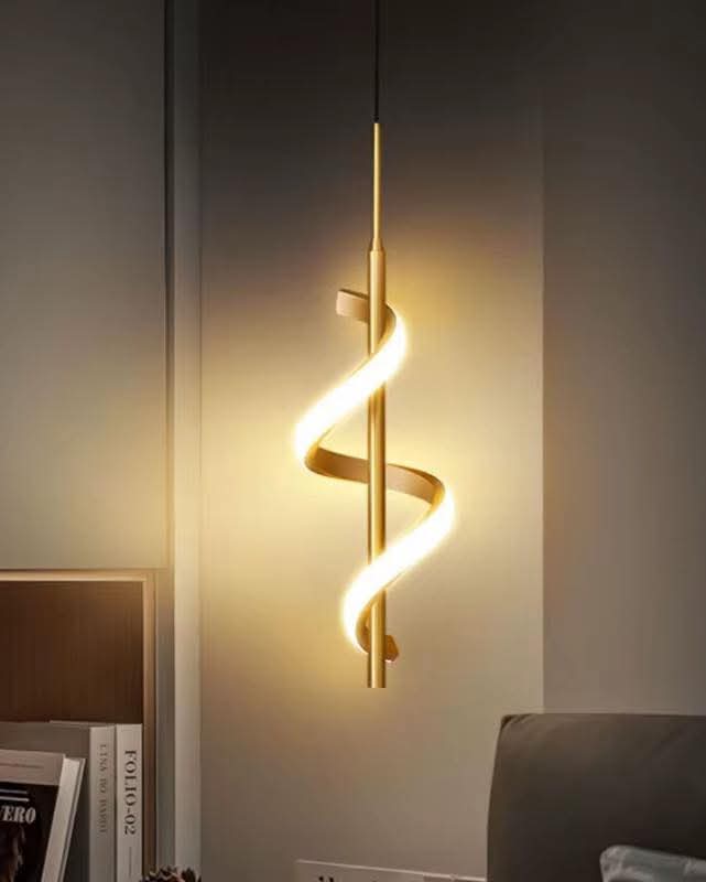 Suspension LED design spiralé